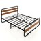 Costway Metal Bed Frame Arc Platform Headboard Footboard Mattress Foundation Black